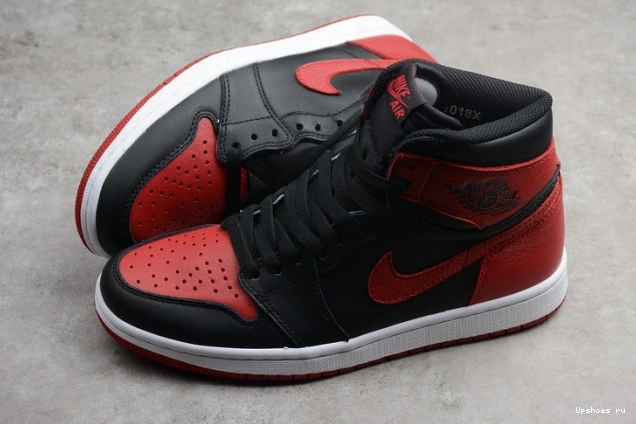  Banned High Retro 555088-001 OG Jordan 1 Air Black Red Bred 0930